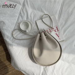 Women PU Leather Handbags Bucket Shoulder Bags