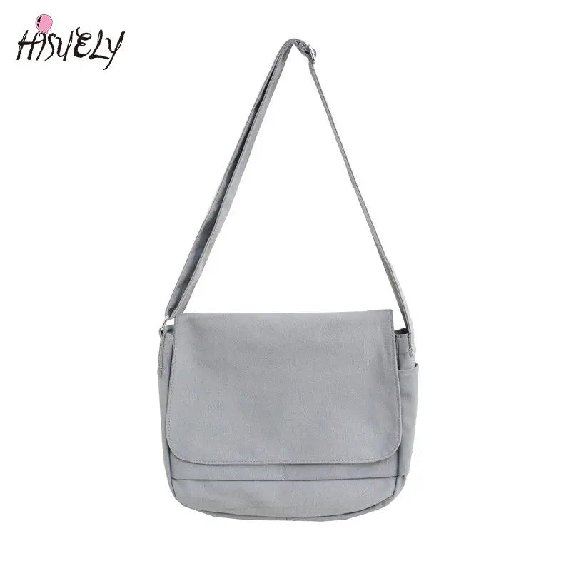 Japanese Canvas Shoulder Crossbody Bag Cotton Cloth Satchel