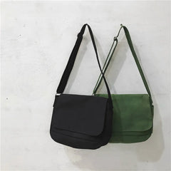 Japanese Canvas Shoulder Crossbody Bag Cotton Cloth Satchel