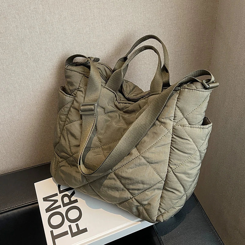 Large Capacity Totes Bags for Women Shoulder Side Bag Space Cotton Shopper