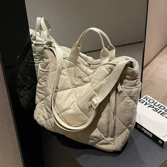 Large Capacity Totes Bags for Women Shoulder Side Bag Space Cotton Shopper