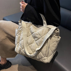 Large Capacity Totes Bags for Women Shoulder Side Bag Space Cotton Shopper