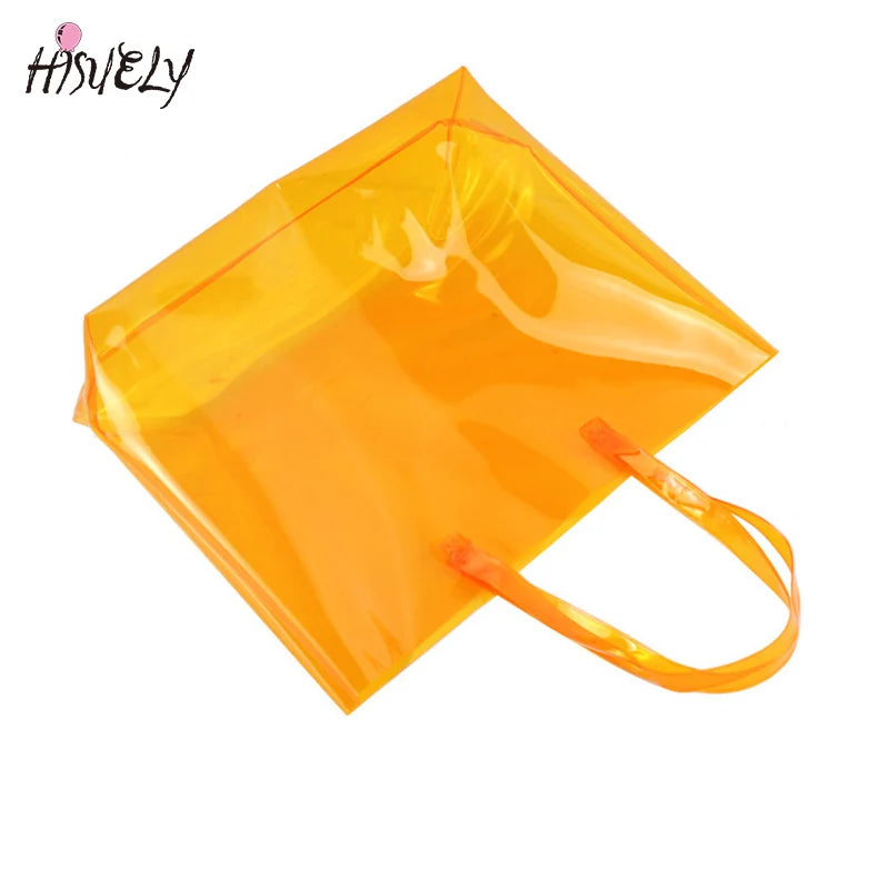 Laser Hologram PVC Clear Tote Bag Beach Large Capacity Shopping Bag