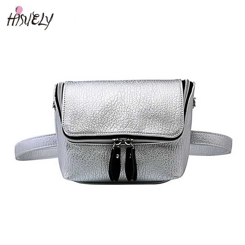 Women's Zipper Waist Bag Phone Purse Shoulder Bag Travel Packs