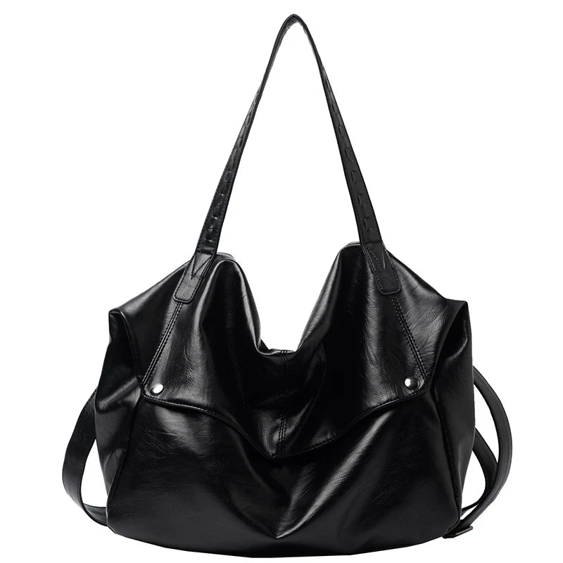 Women Soft PU Handbags Large Capacity Female Shoulder BagsTravel Totes
