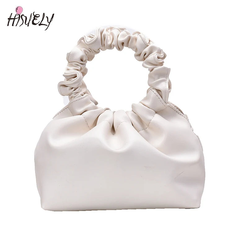 PU Leather Cloud Tote Bags For Women Shoulder Messenger Bag Female Handbags