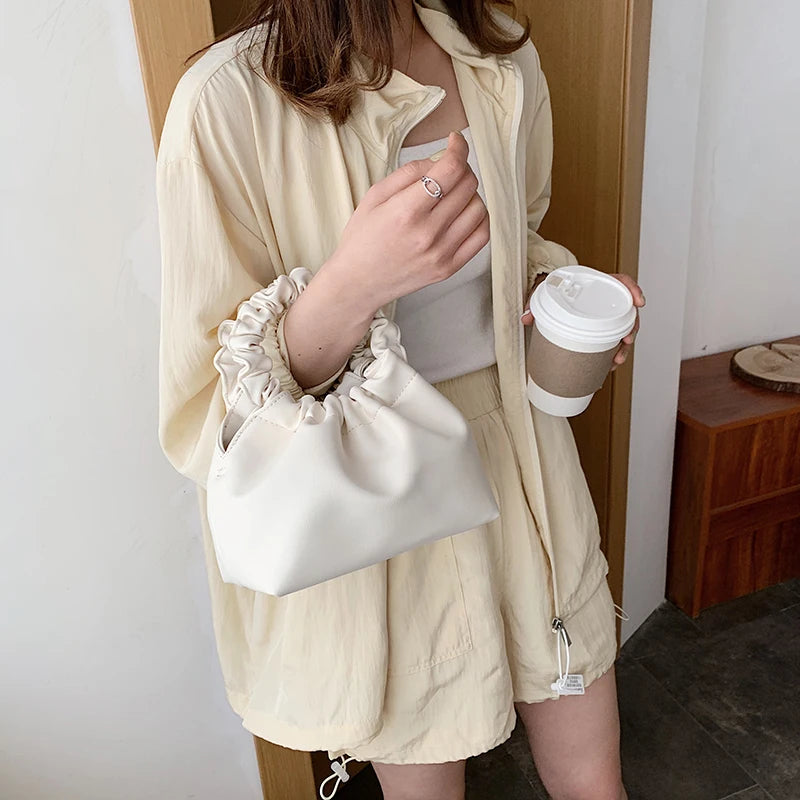 PU Leather Cloud Tote Bags For Women Shoulder Messenger Bag Female Handbags