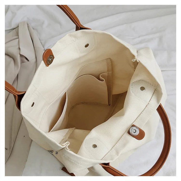 Canvas Shoulder Bags Large Capacity Casual Crossbody Handbag