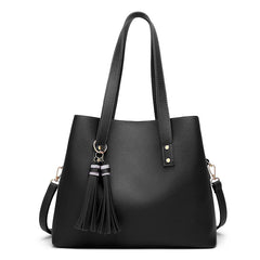 Tassel Large Ladies Handbags PU Leather Women Bag Female Shoulder Bags