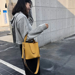Women Handbag Leather Shoulder Bags 2 sets Casual Tote Bags sac a main
