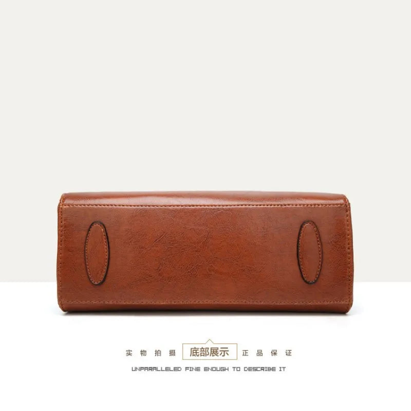 Women Leather Handbags Briefcase Shoulder Messenger Big Tote Bolsos