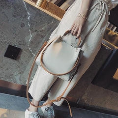 Women PU Leather Handbag Large Capacity Tote Shoulder Bag
