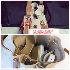 Women PU Leather Handbag Large Capacity Tote Shoulder Bag