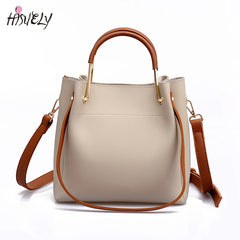 Women PU Leather Handbag Large Capacity Tote Shoulder Bag