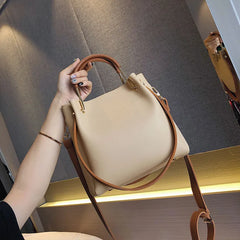 Women PU Leather Handbag Large Capacity Tote Shoulder Bag