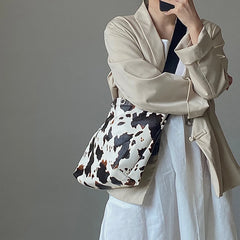 Women's High Lady Shoulder Bag PU Leather Handbags Large Capacity Tote Bag