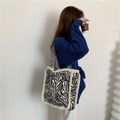 High Lady Shoulder Bag PU Leather Handbags Large Capacity Shopper Bag