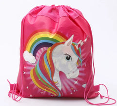 Unicorn Drawstring Bag for Girls Travel Storage Package School Backpacks