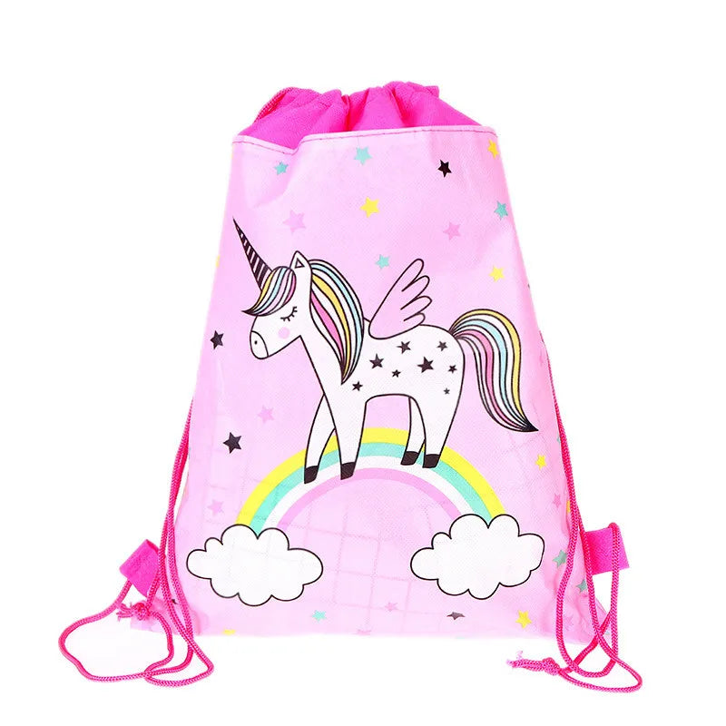 Unicorn Drawstring Bag for Girls Travel Storage Package School Backpacks