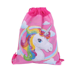 Unicorn Drawstring Bag for Girls Travel Storage Package School Backpacks