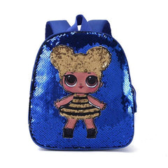 HKSNG Mochila Dolls Bag Children's School Bag Shinning Bag Cartoon Print Anime