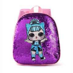 HKSNG Mochila Dolls Bag Children's School Bag Shinning Bag Cartoon Print Anime