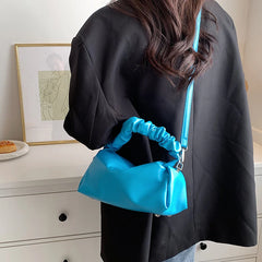 Pleated Underarm Bag PU Leather Ladies Shoulder Bag