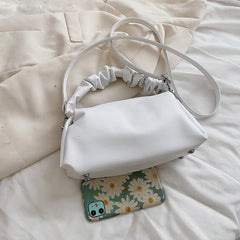 Pleated Underarm Bag PU Leather Ladies Shoulder Bag