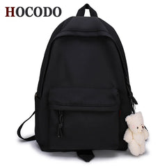 Female Canvas School Bag For Teenage Girl Casual Shoulder Rucksack