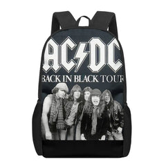 AC DC Band 3D Print School Backpack for Boys Girls Teenager Kids Book Bag 16Inch