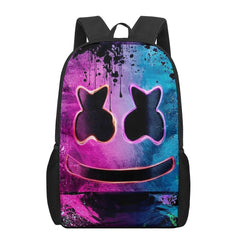 Marshmello 3D Print Kids Backpack Schoolbags For Teenager
