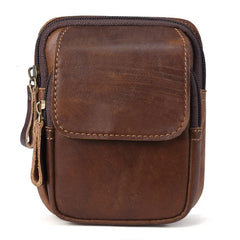 Leather Messenger Bag Men Travel Crossbody Shoulder Dark Brown