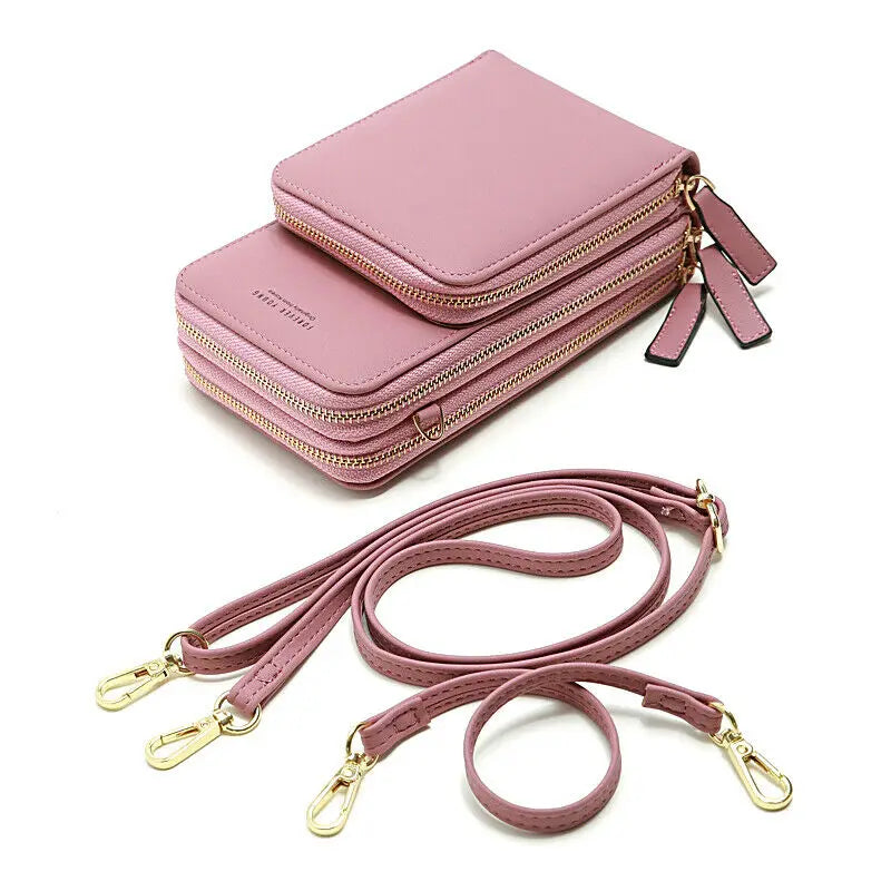 Large Capacity Shoulder Bag for Women Pu Leather Small Crossbody Messenger Purse