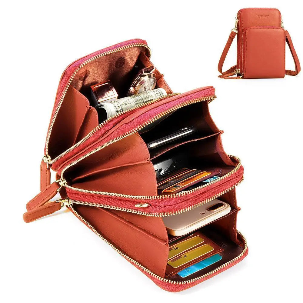 Large Capacity Shoulder Bag for Women Pu Leather Small Crossbody Messenger Purse