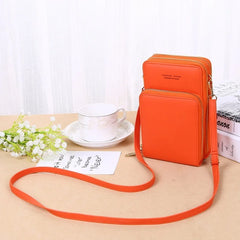 Women's 3-Layer Phone Pocket Shoulder Bag - Large Capacity Crossbody Purse