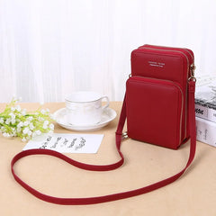 Women's 3-Layer Phone Pocket Shoulder Bag - Large Capacity Crossbody Purse