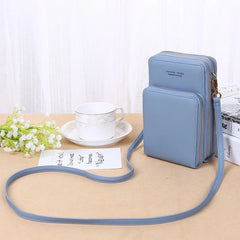 Women's 3-Layer Phone Pocket Shoulder Bag - Large Capacity Crossbody Purse