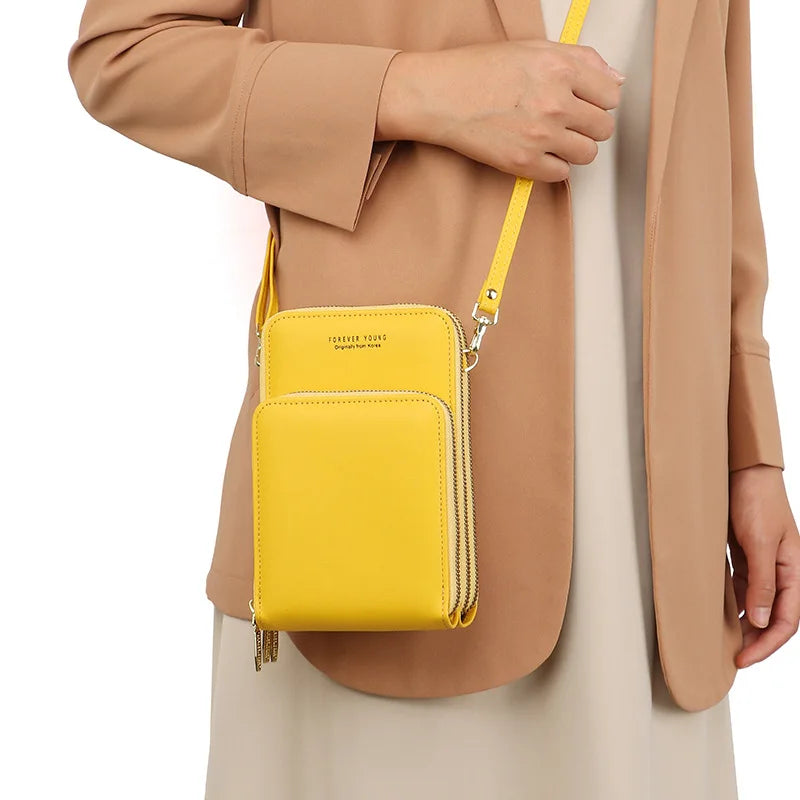 Large Capacity Shoulder Bag for Women Pu Leather Small Crossbody Messenger Purse