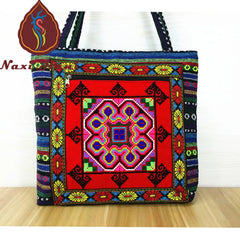 Vintage Embroidered Shoulder Bag Ethnic Textile Handbag