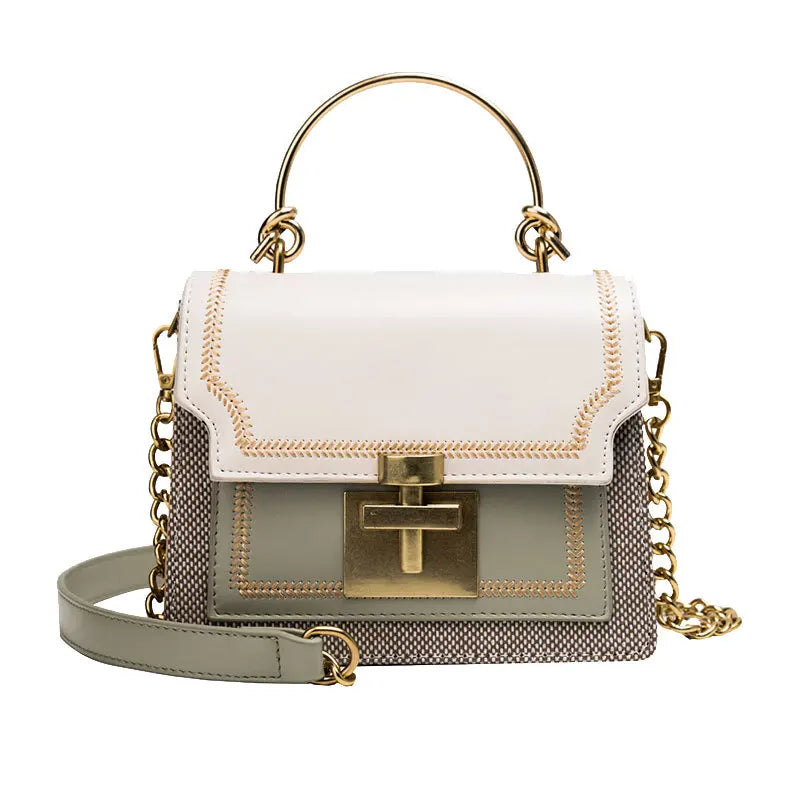 Vintage Pathwork PU Leather Women Crossbody Bag