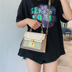 Vintage Pathwork PU Leather Women Crossbody Bag