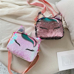 Shining Unicorn Women Tote Messenger Cross Body Handbag Ladies Hobo Bag