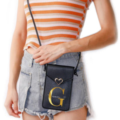 Women's Touch Screen Crossbody Bag Letter Purse for Mobile Phone