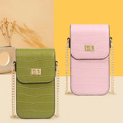 Small Crossbody Bags Stone Print Women's Mini PU Leather Shoulder Messenger Bag