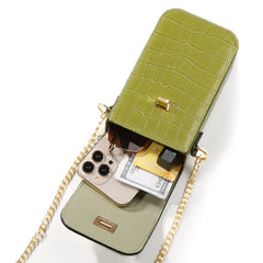 Small Crossbody Bags Stone Print Women's Mini PU Leather Shoulder Messenger Bag