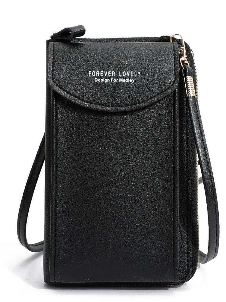 Small Crossbody Shoulder Bag Matte Leather Clutch Purse Handbag