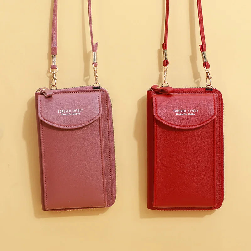 Small Crossbody Shoulder Bag Matte Leather Clutch Purse Handbag