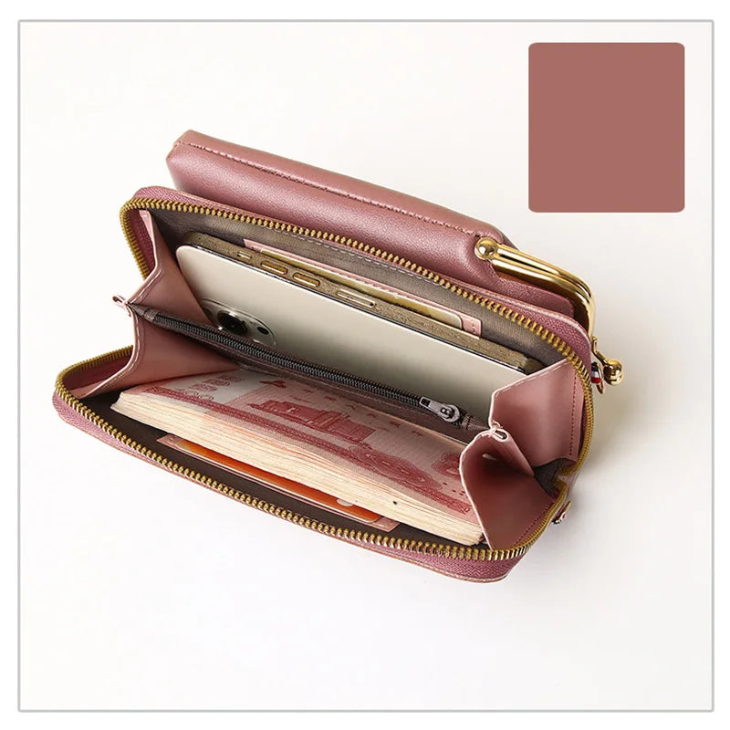 Mini Matte Leather Crossbody Bag for Women