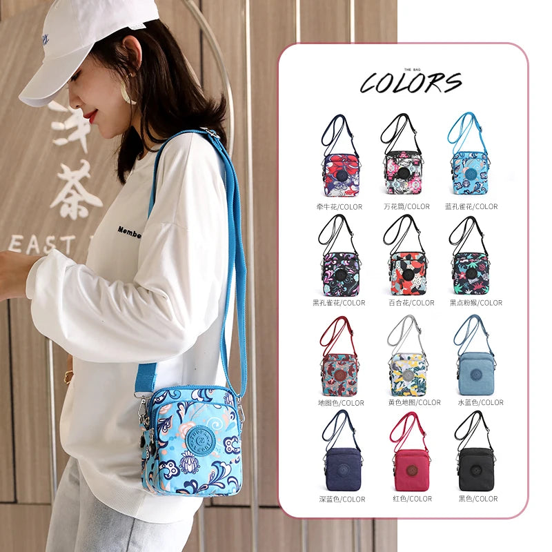 Women Mini Nylon Crossbody Bag Clutch Messenger Purse Handbag Waist Bags