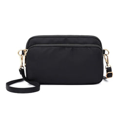Waterproof Nylon Shoulder Bag for Women Zipper Handbag Purses